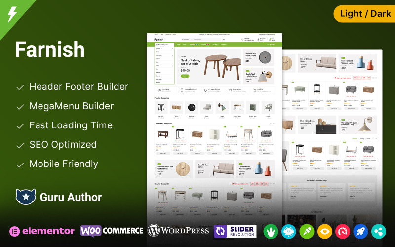 Farnish - Furniture Store, Home Decor and Interior Shopping Mall WooCommerce Theme