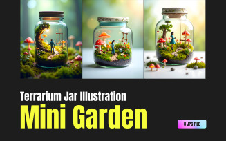 FREE Terrarium Jar Illustration