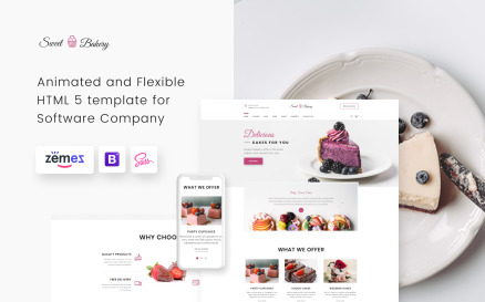 Sweet Bakery - Cake Shop Responsive Website Template