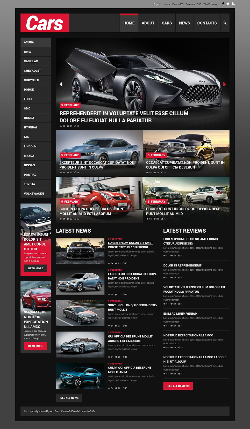 Cars Responsive WordPress Theme New Screenshots BIG
