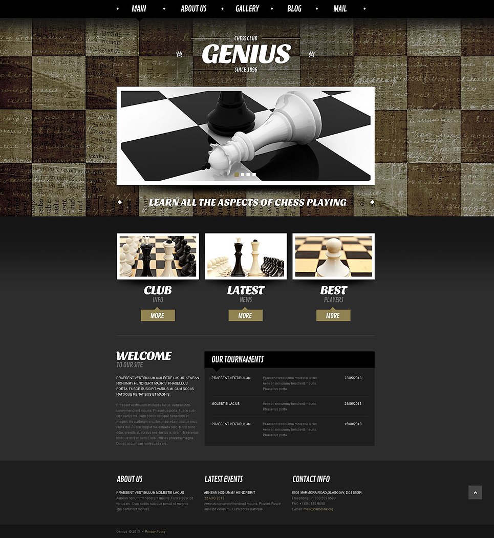 Chess Responsive Joomla Template New Screenshots BIG