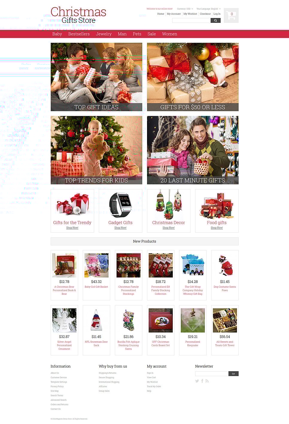 Christmas Gifts Magento Theme New Screenshots BIG