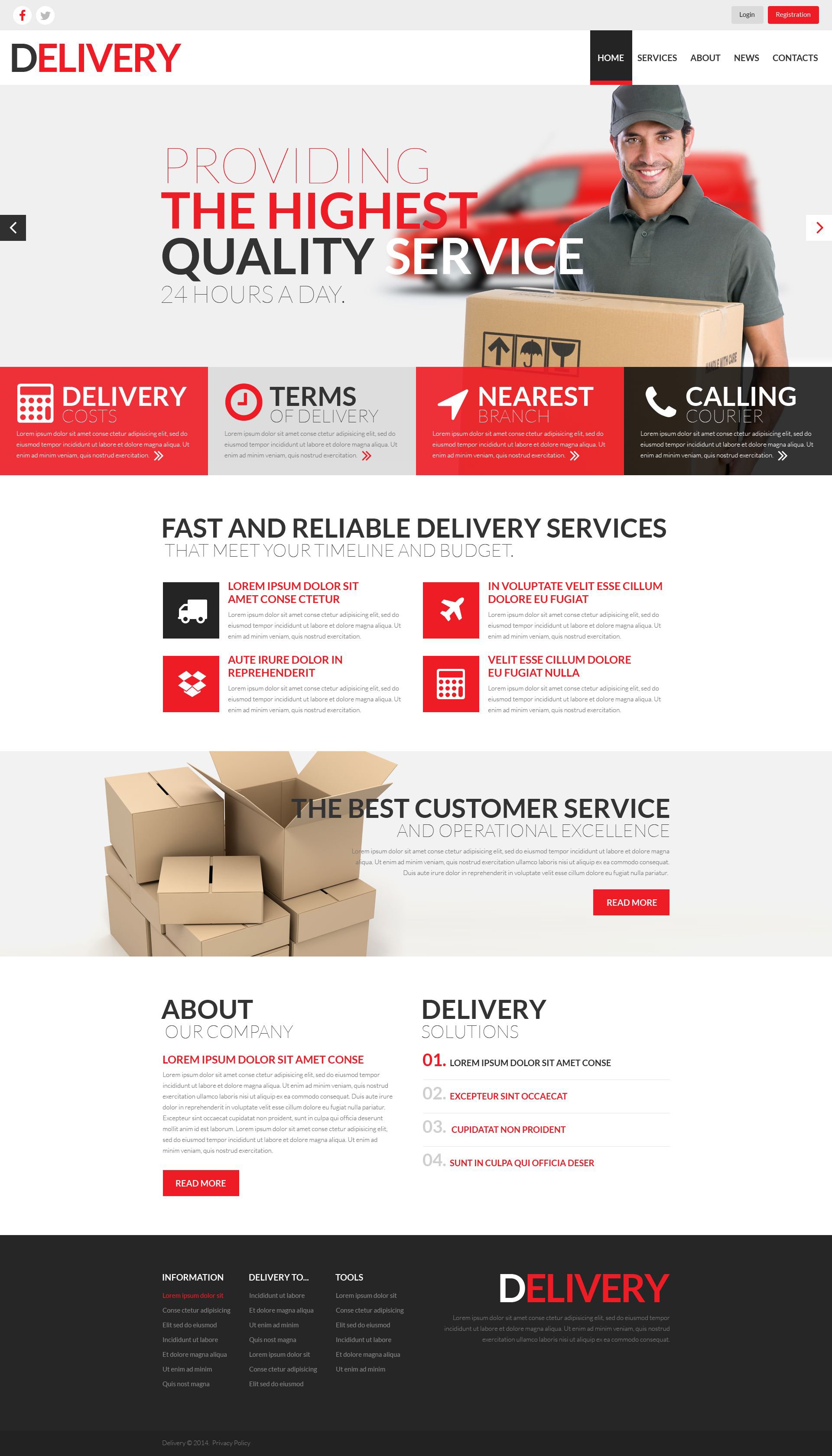 Free Html Templates For Courier Services Printable Templates