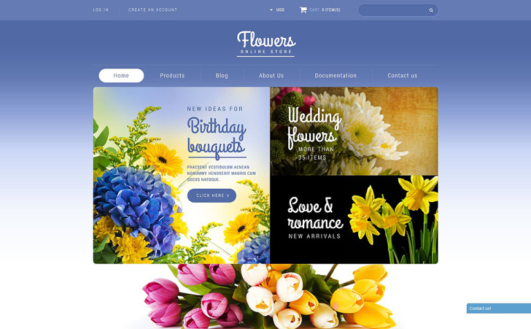 Flowers Store Responsive Shopify Theme Big Screenshot Flowers Store Shopify Theme New Screenshots BIG