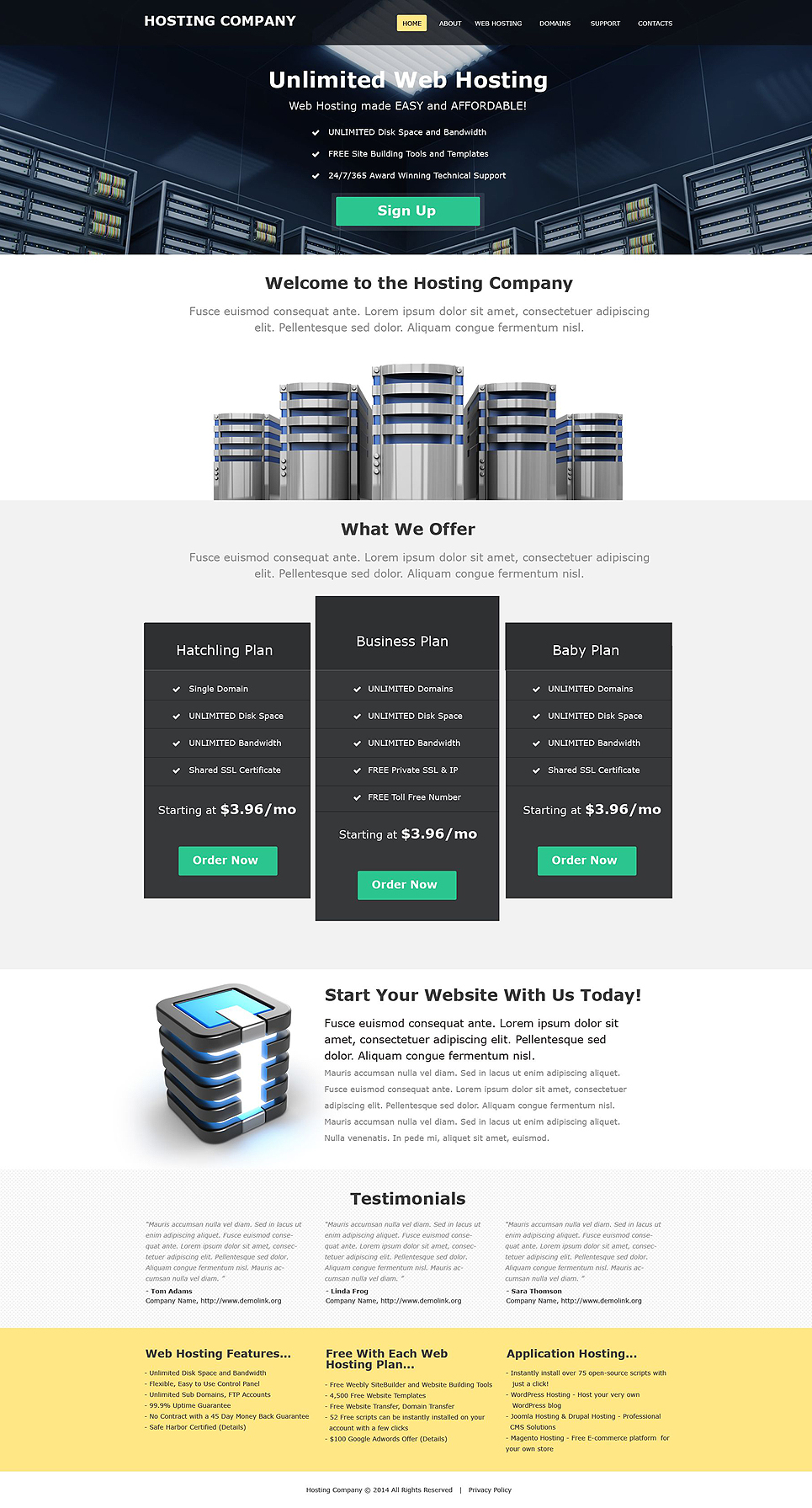 Hosting Muse Template New Screenshots BIG