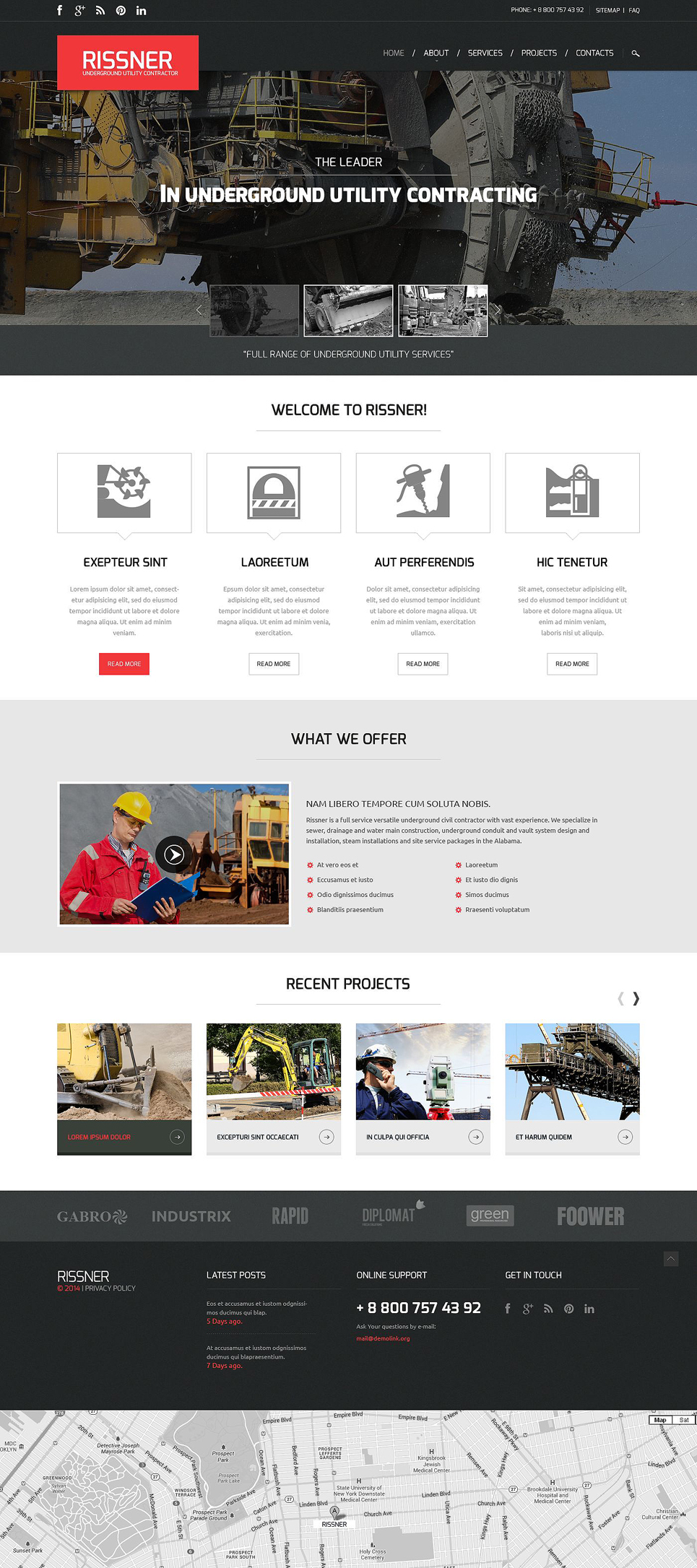 Industrial Responsive Website Template #52075