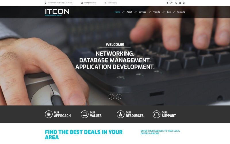 Internet Responsive Website Template