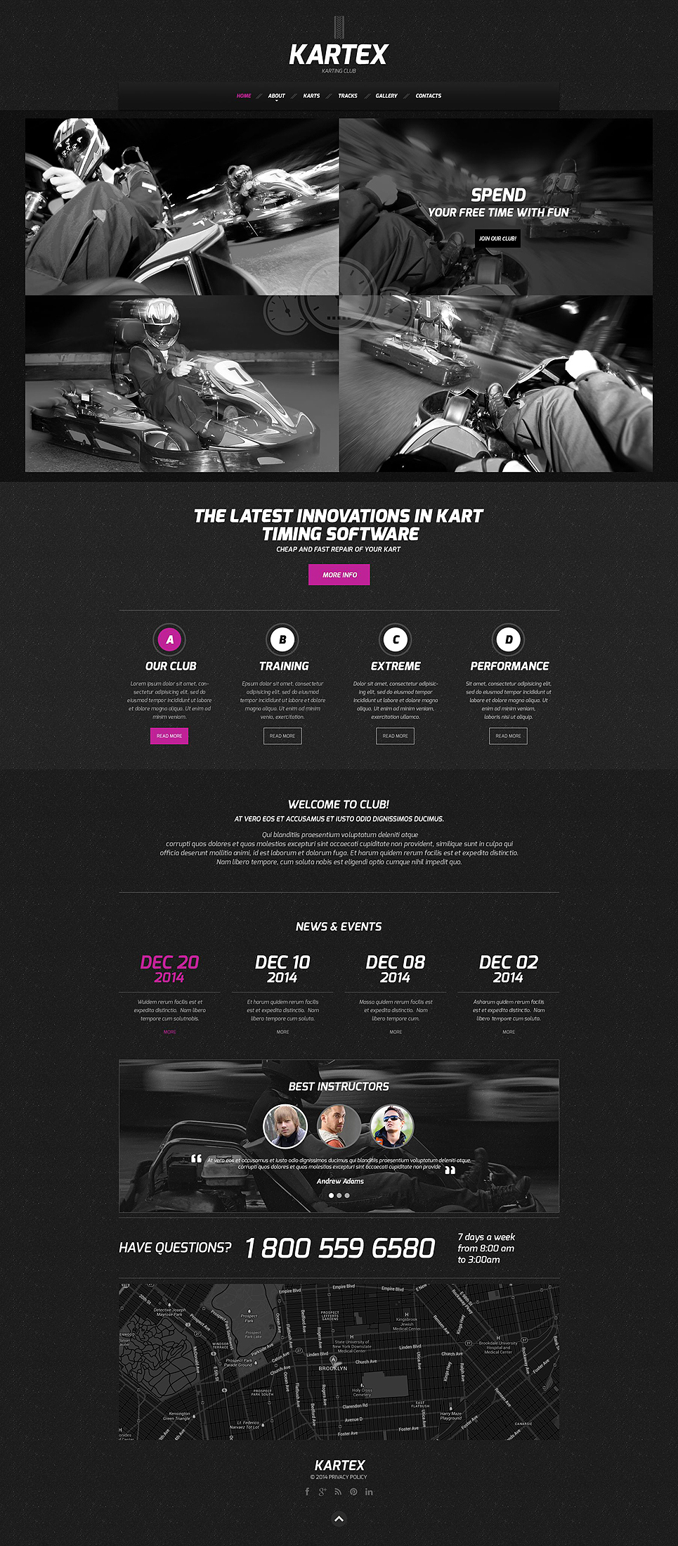 Karting Responsive Website Template New Screenshots BIG