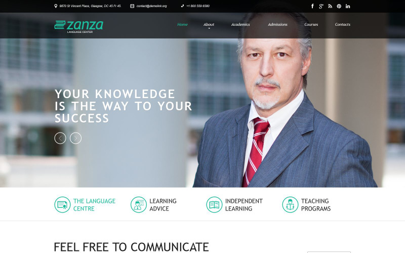 Language School Responsive Website Template