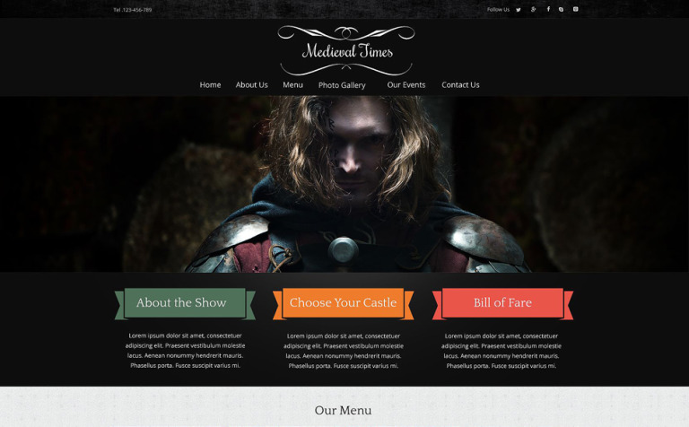 Medieval Themed Website Templates
