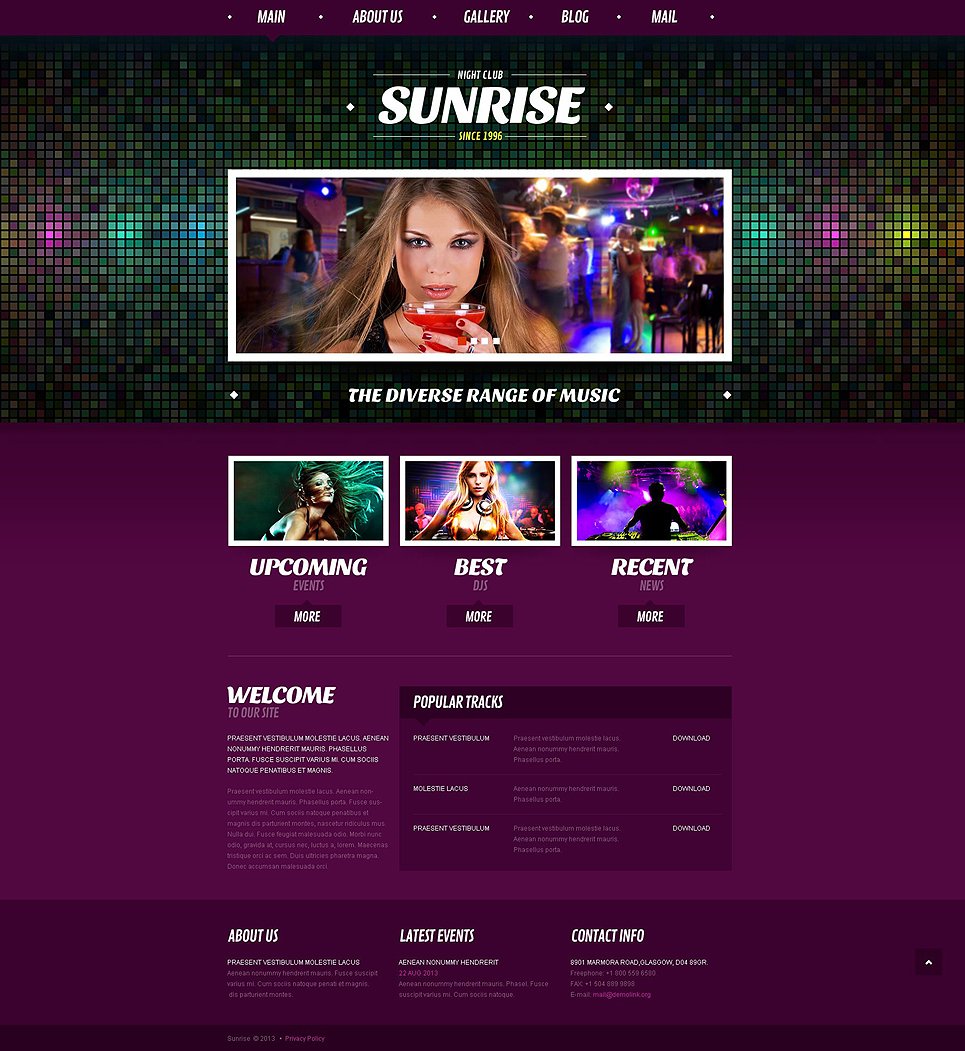 Night Club Responsive Joomla Template New Screenshots BIG