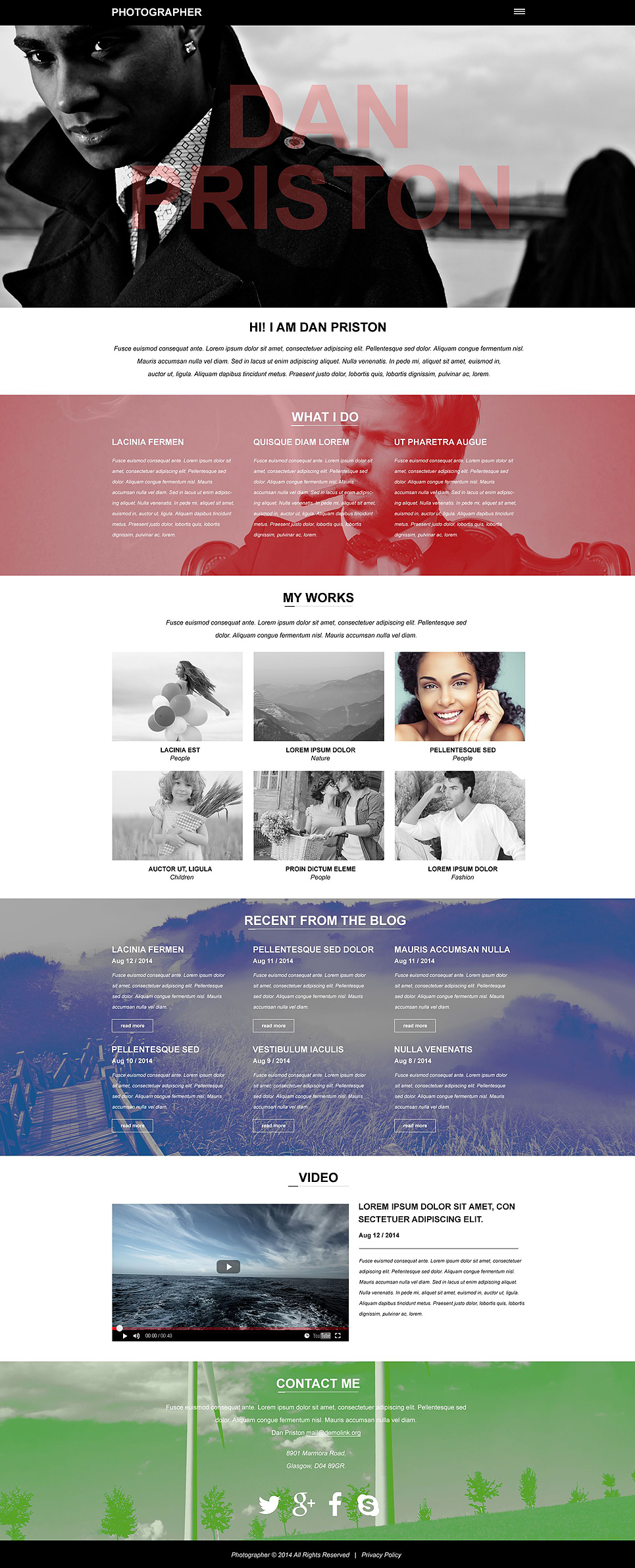 Photographer Portfolio Muse Template New Screenshots BIG