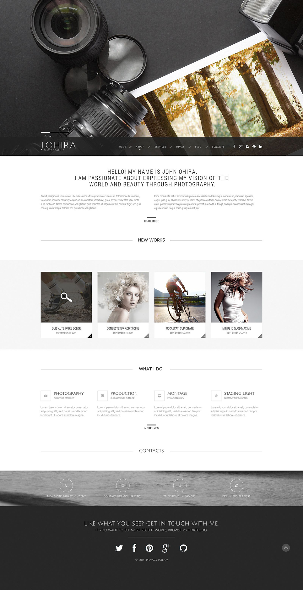 Photographer Portfolio Responsive Website Template New Screenshots BIG