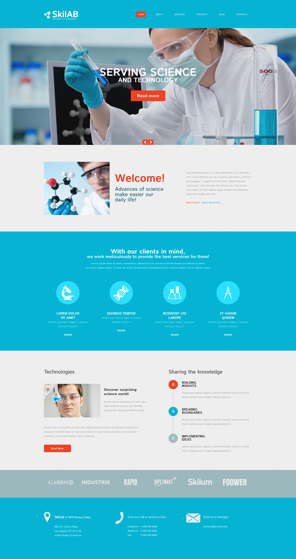 Science Lab Responsive Drupal Template New Screenshots BIG