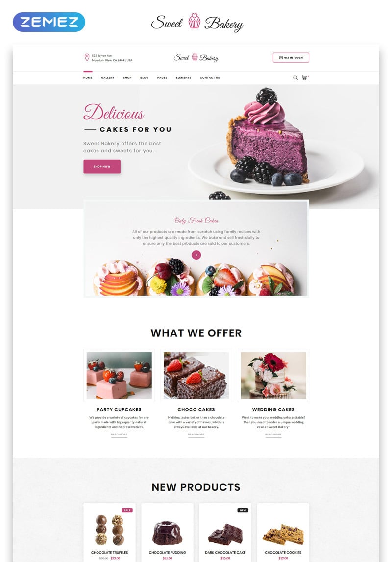 Sweet Bakery - HTML Template