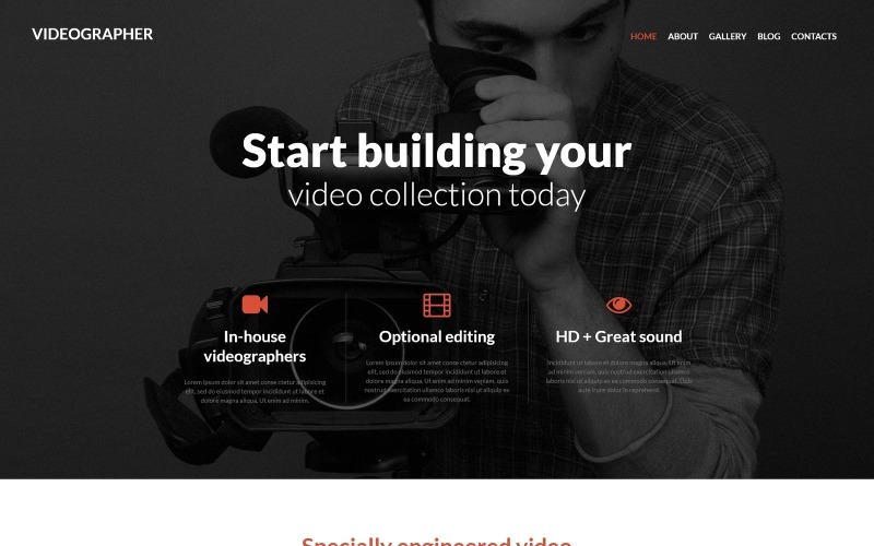 Videographer Services Joomla Template