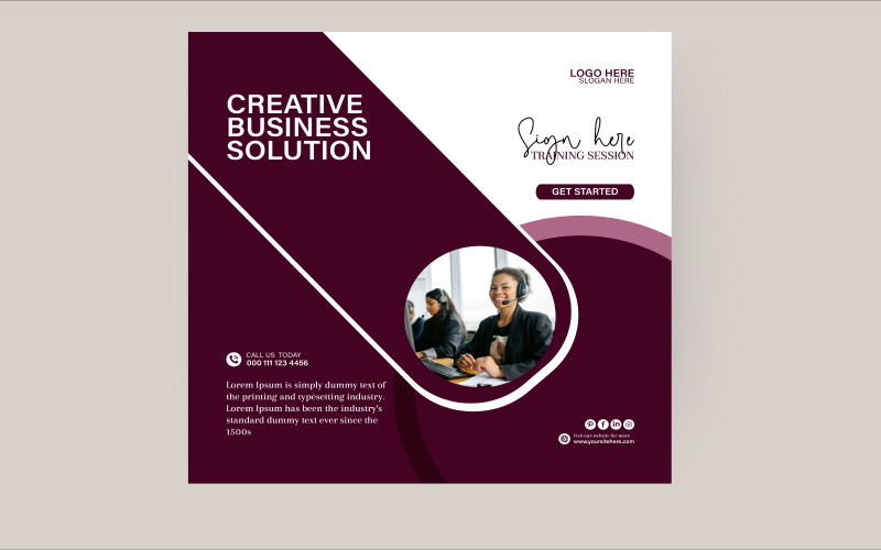 Business Agency Instagram Post design Template Social Media