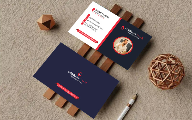 Corporate Business Card - Modern Business card Template Corporate Identity