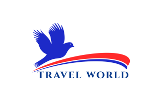 Flying Bird Travel Logo Template