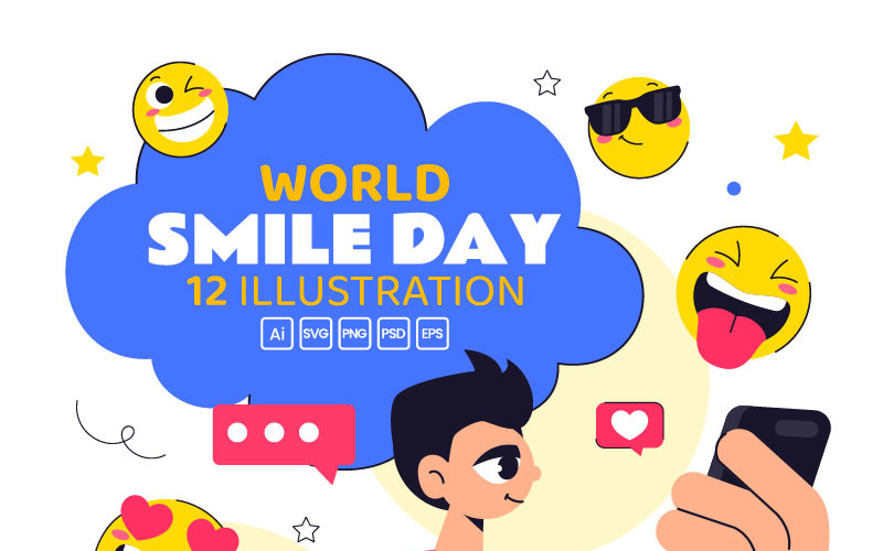 12 World Smile Day Celebration Illustration