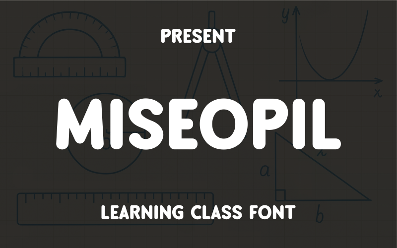MISEOPIL – Educational Science Font for Math, Chemistry, Physics & Space Themes