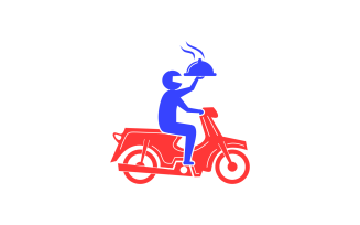 Unique Food Delivery Logo Design Template