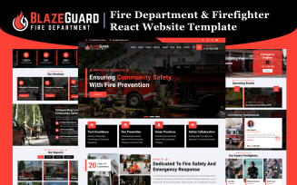BlazeGuard – Fire Department & Firefighter React Website Template