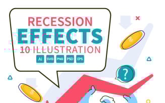 10 Economic Recession Effects Illustration