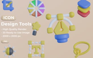 3D Graphic Design Tools Icon