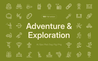 Adventure and Exploration Icon Set