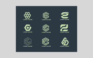 Collection of Geometric Letter E Logos and Monograms for Branding
