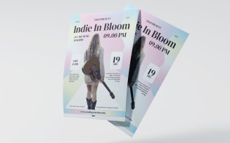 Dreamy Pastel Indie Concert Music Flyer