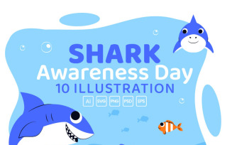 10 Shark Awareness Day Illustration