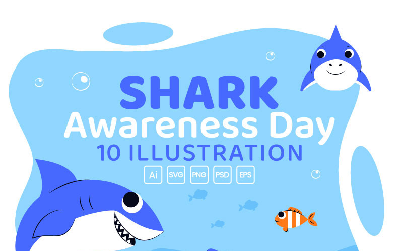 10 Shark Awareness Day Illustration