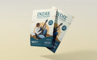 Indie Sunset Sessions Music Flyer Template