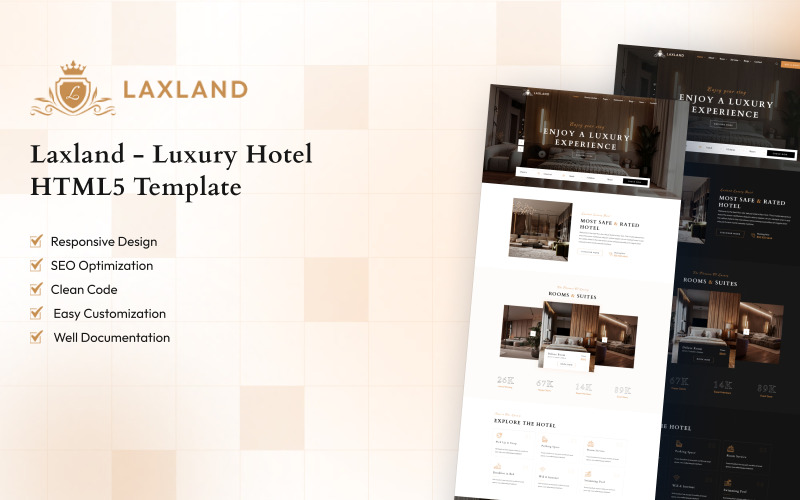 Laxland - Luxury Hotel HTML5 Template Website Template