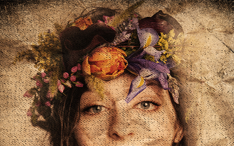 Vintage Art Photoshop Effect Illustration