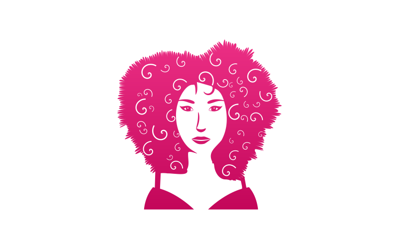 Cute Face Creative Beauty Logo Template