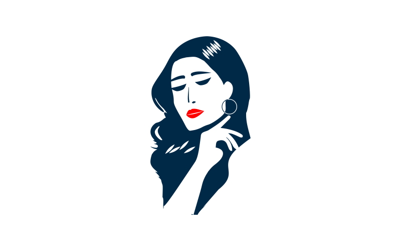 Elegant Face Beauty Logo Template