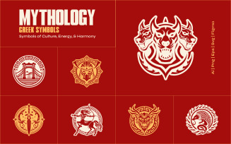 Greek Mythology Symbols Set