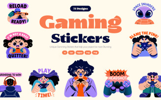 Modern Gaming Stickers Set