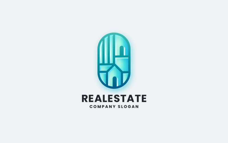 Modern Real Estate Logo – Real Property Branding Icon Logo Template