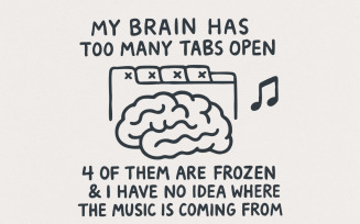 My Brain Has Too Many Tabs Open Sticker, Funny Mom Decal, Water Bottle Decal, Funny Laptop Sticker,