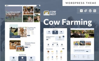 Cow Farming - Cow Farm & Dairy Production WordPress Elementor Theme