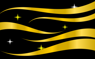 Golden Curves Design With Dark Background