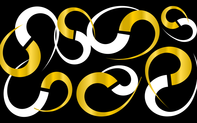 Golden White Curves Design Background