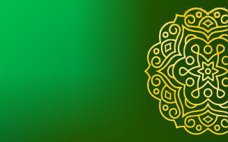 Green Gradient Islamic Luxury Background