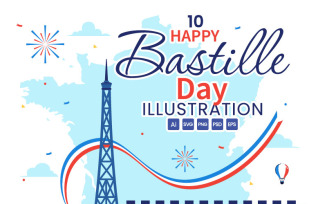 10 Happy Bastille Day Illustration
