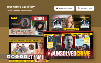 True Crime Investigation YouTube Thumbnail Design