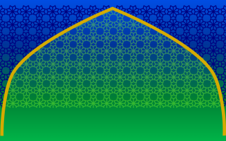 Vibrant Green Blue Gradient Islamic Luxury Background